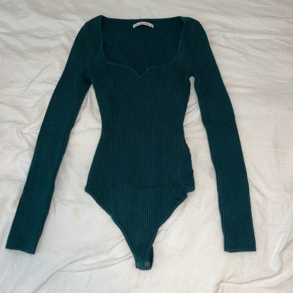 Emerald long sleeve bodysuit- Abercrombie